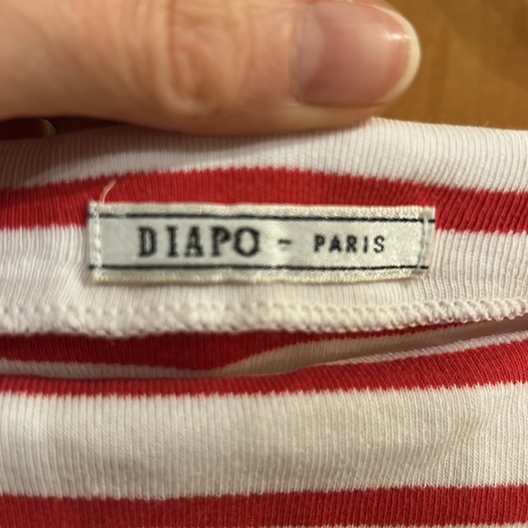 Boat neck red stripped top from Paris - Picture 3 of 3